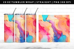 Alcohol Ink 20oz Tumbler Wrap | Sublimation PNG Design Product Image 1