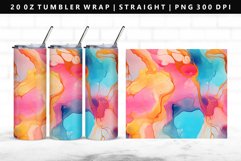 Alcohol Ink 20oz Tumbler Wrap | Sublimation PNG Design Product Image 1