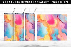 Alcohol Ink 20oz Tumbler Wrap | Sublimation PNG Design Product Image 1