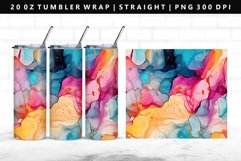Alcohol Ink 20oz Tumbler Wrap | Sublimation PNG Design Product Image 1