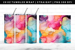 Alcohol Ink 20oz Tumbler Wrap | Sublimation PNG Design Product Image 1
