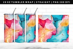 Alcohol Ink 20oz Tumbler Wrap | Sublimation PNG Design Product Image 1