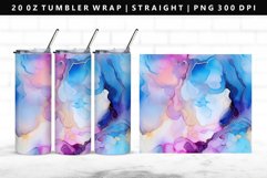 Alcohol Ink 20oz Tumbler Wrap | Sublimation PNG Design Product Image 1