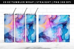 Alcohol Ink 20oz Tumbler Wrap | Sublimation PNG Design Product Image 1