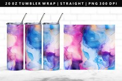 Alcohol Ink 20oz Tumbler Wrap | Sublimation PNG Design Product Image 1