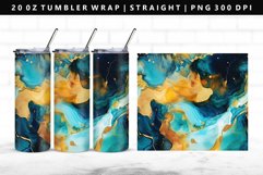Alcohol Ink 20oz Tumbler Wrap | Sublimation PNG Design Product Image 1