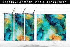 Alcohol Ink 20oz Tumbler Wrap | Sublimation PNG Design Product Image 1