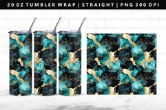 Alcohol Ink 20oz Tumbler Wrap | Sublimation PNG Design Product Image 1