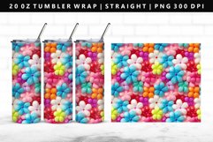 Flower 20oz Tumbler Wrap | Sublimation PNG Design Product Image 1