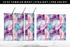 Alcohol Ink 20oz Tumbler Wrap | Sublimation PNG Design Product Image 1