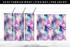 Alcohol Ink 20oz Tumbler Wrap | Sublimation PNG Design Product Image 1