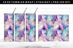 Alcohol Ink 20oz Tumbler Wrap | Sublimation PNG Design Product Image 1