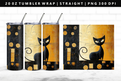 Cats 20oz Tumbler Wrap | Sublimation PNG Design Product Image 1