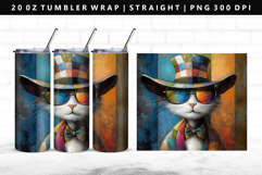 Cats 20oz Tumbler Wrap | Sublimation PNG Design Product Image 1