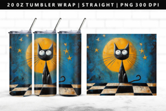 Cats 20oz Tumbler Wrap | Sublimation PNG Design Product Image 1