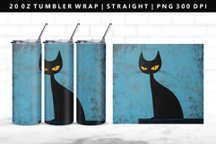 Cats 20oz Tumbler Wrap | Sublimation PNG Design Product Image 1