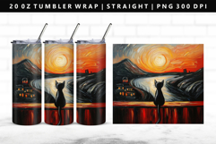 Cats 20oz Tumbler Wrap | Sublimation PNG Design Product Image 1