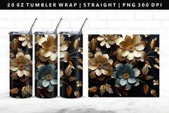 Flower 20oz Tumbler Wrap | Sublimation PNG Design Product Image 1