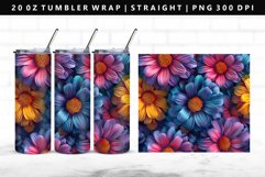 Flower 20oz Tumbler Wrap | Sublimation PNG Design Product Image 1