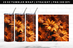 Flower 20oz Tumbler Wrap | Sublimation PNG Design Product Image 1