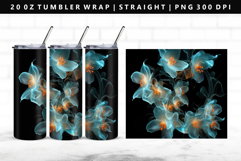 Flower 20oz Tumbler Wrap | Sublimation PNG Design Product Image 1