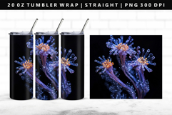 Flower 20oz Tumbler Wrap | Sublimation PNG Design Product Image 1