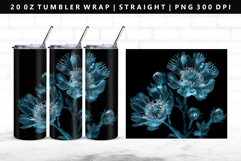 Flower 20oz Tumbler Wrap | Sublimation PNG Design Product Image 1