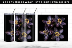 Flower 20oz Tumbler Wrap | Sublimation PNG Design Product Image 1