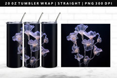 Flower 20oz Tumbler Wrap | Sublimation PNG Design Product Image 1