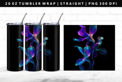 Flower 20oz Tumbler Wrap | Sublimation PNG Design Product Image 1