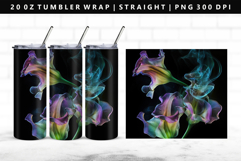 Flower 20oz Tumbler Wrap | Sublimation PNG Design Product Image 1