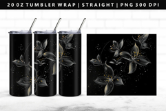 Flower 20oz Tumbler Wrap | Sublimation PNG Design Product Image 1