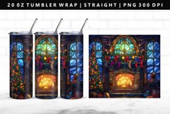Fireplace 20oz Tumbler Wrap | Sublimation PNG Design Product Image 1