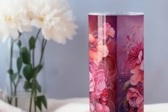 Skull tumbler wrap, Sublimation PNG design, Pink floral Product Image 3