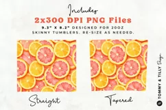 Sliced Fruit Tumbler Wrap PNG | 20oz Straight & Tapered Wrap Product Image 2