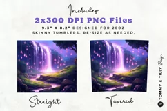 Mystical Waterfall Tumbler Wrap PNG | 20oz Straight & Tapere Product Image 2