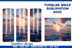 Sundown Tumbler Sublimation Design Product Image 1