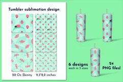 tumbler wrap sublimation summer insects butterfly, dragonfly, ladybug