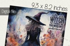 Witch tumbler wrap, Sublimation PNG design Product Image 2