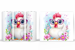 Cute Chicken Tumbler Design. Cute Chicken Sublimation Product Image 2