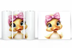 Cute Duck Tumbler Design. Cute Duck Sublimation Product Image 2