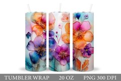 Flowers Tumbler Design. Flowers Tumbler Sublimation Product Image 1