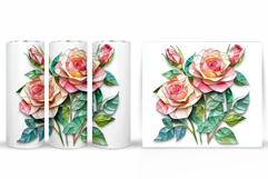 Roses Tumbler Design. Flowers Tumbler Sublimation Product Image 2