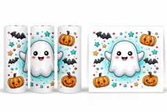 Cute Ghost Tumbler Sublimation. Cute Ghost Sublimation Product Image 2