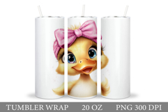 Cute Duck Tumbler Design. Cute Duck Sublimation Product Image 1