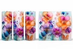 Flowers Tumbler Design. Flowers Tumbler Sublimation Product Image 2