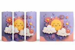 Sun Tumbler Sublimation. Summer Tumbler Design Product Image 2