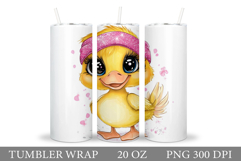 Cute Duck Tumbler Design. Cute Duck Sublimation Product Image 1