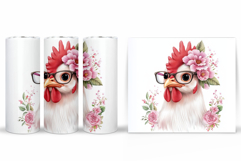 Cute Chicken Tumbler Design. Cute Chicken Sublimation Product Image 2