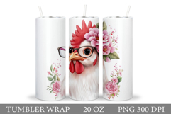 Cute Chicken Tumbler Design. Cute Chicken Sublimation Product Image 1